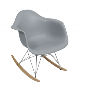 Cadeira Charles Eames Com Braço Cinza Balanço