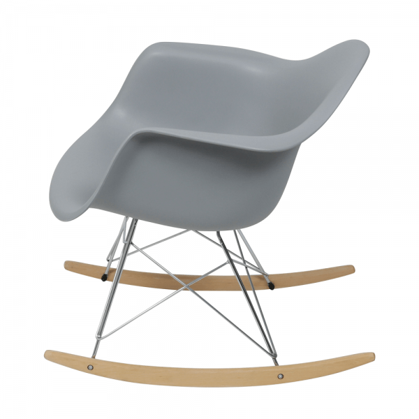 Cadeira Charles Eames Com Braço Cinza Balanço-2183