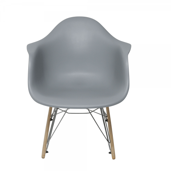 Cadeira Charles Eames Com Braço Cinza Balanço-2184