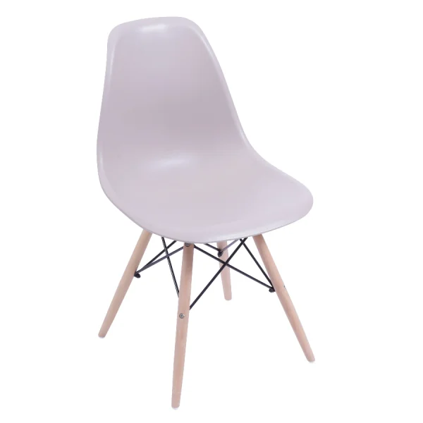 Cadeira Eiffel Eames Polipropileno Fendi Pé Madeira