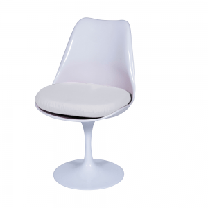 Cadeira Saarinen sem braço Branca Almofada Branca-0