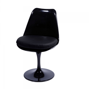 Cadeira Saarinen sem braço Preta Almofada Preta-0