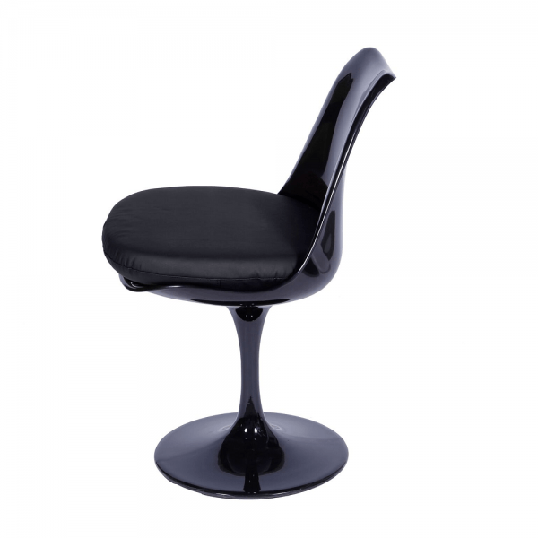 Cadeira Saarinen sem braço Preta Almofada Preta-2515