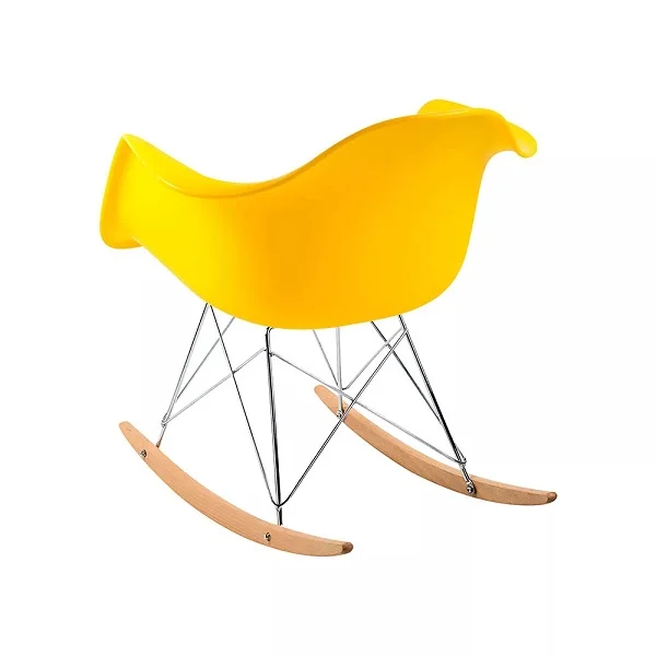 Cadeira Charles Eames Com Braço Amarela Balanço-1190