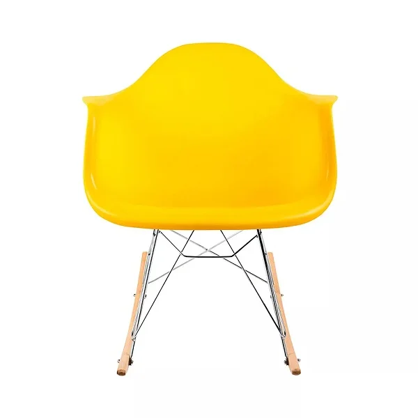 Cadeira Charles Eames Com Braço Amarela Balanço-1191