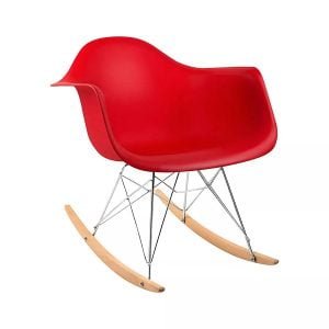 Cadeira Charles Eames Com Braço Vermelha Balanço