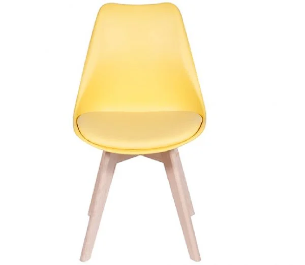 Cadeira Leda Eames Amarela Pé Madeira 6 Cadeira Leda Eames Polipropileno Amarela Pé Madeira-971