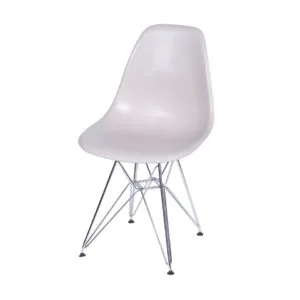 Cadeira Eiffel Eames Polipropileno Fendi Pé Cromado