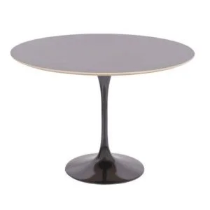 Mesa Saarinen Tulipa Jantar Preta Formica Redonda 1,37 cm