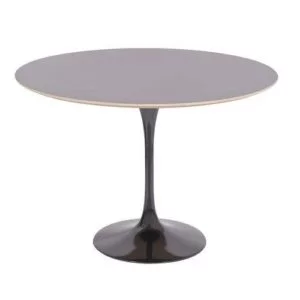 Mesa Saarinen Tulipa Jantar Preta Formica Redonda 1,50 cm