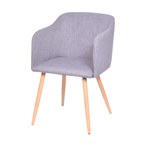 Cadeira Charla Linho Cinza com Braço