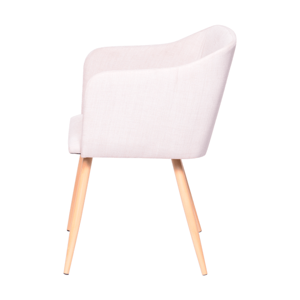 Cadeira Charla Linho Bege com Braço-1405