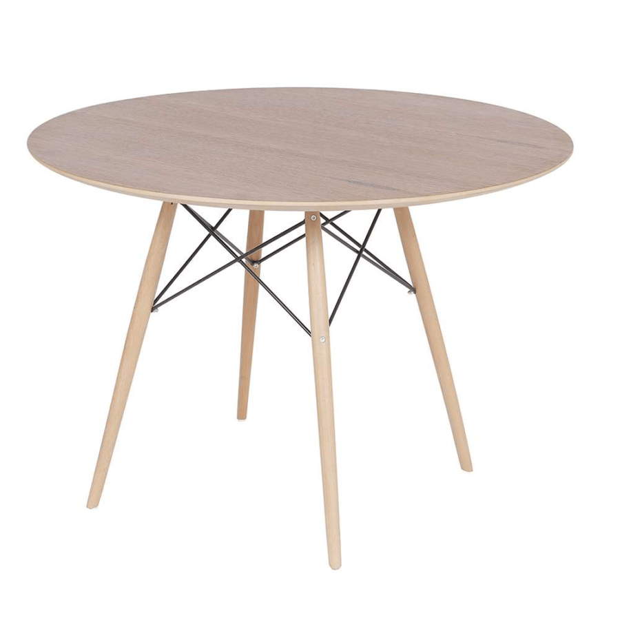 Mesa Eiffel Eames DSW 80 cm Redonda Freijó