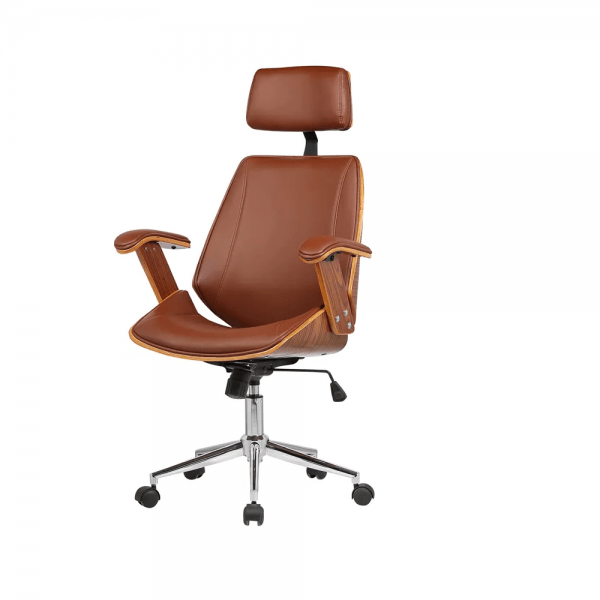 Cadeira Office Lisboa com Encosto Caramelo-0