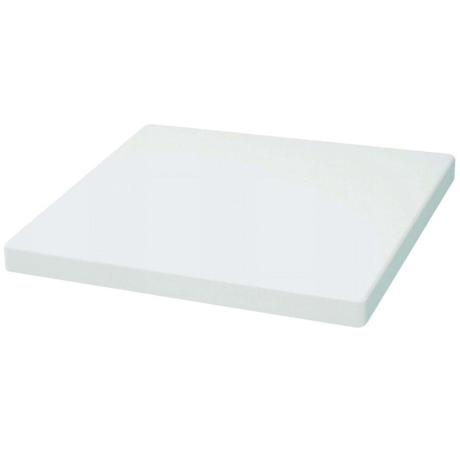 Tampo de Mesa Quadrado Branco Com Fita 60cm-3062