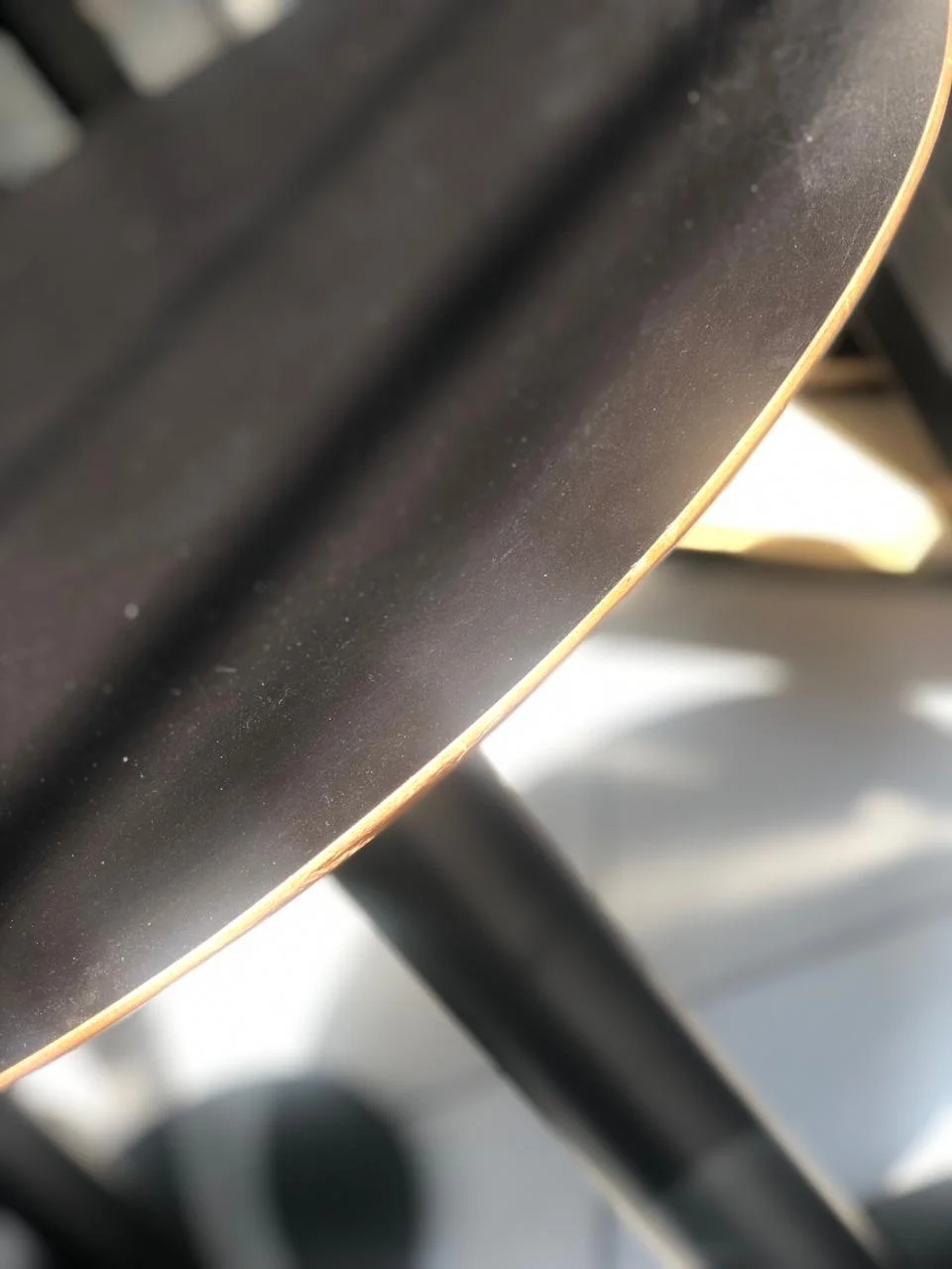 Tampo de Mesa Redondo Preto Chanfrado 80 cm 4 Tampo de Mesa Redondo Preto Chanfrado 80cm-2972