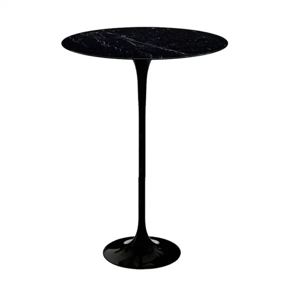 Mesa Bistrô Saarinen Tulip Redonda Nero Marquina Ø60cm-0