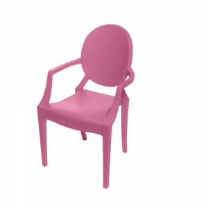 Cadeira Ghost Polipropileno Rosa Infantil