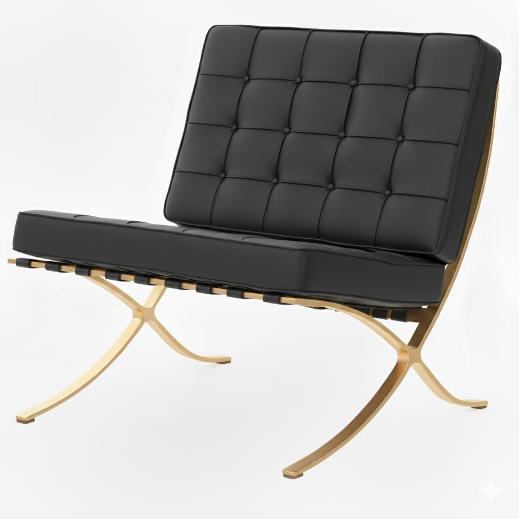 Poltrona Barcelona Dourada 3 Poltrona Barcelona Dourada - Imagem 3