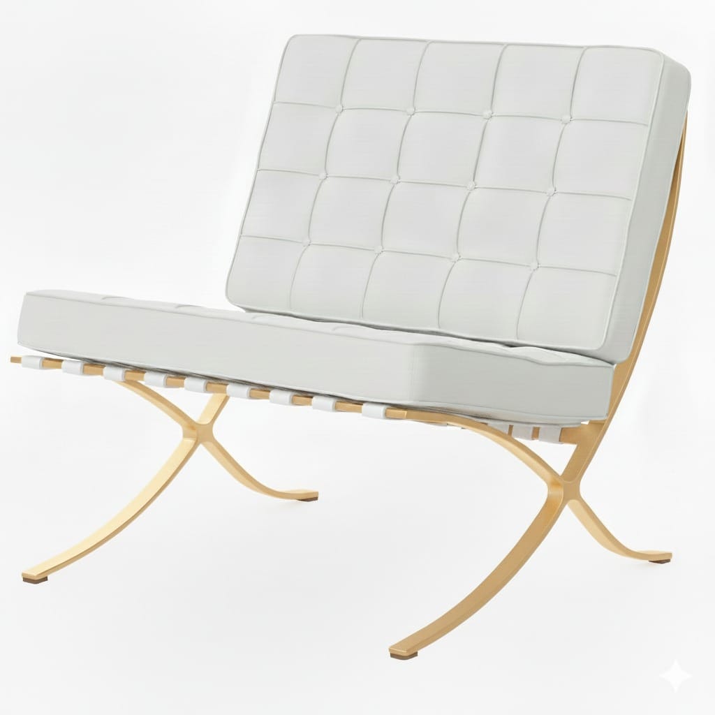 Poltrona Barcelona Dourada 1 Poltrona Barcelona Dourada