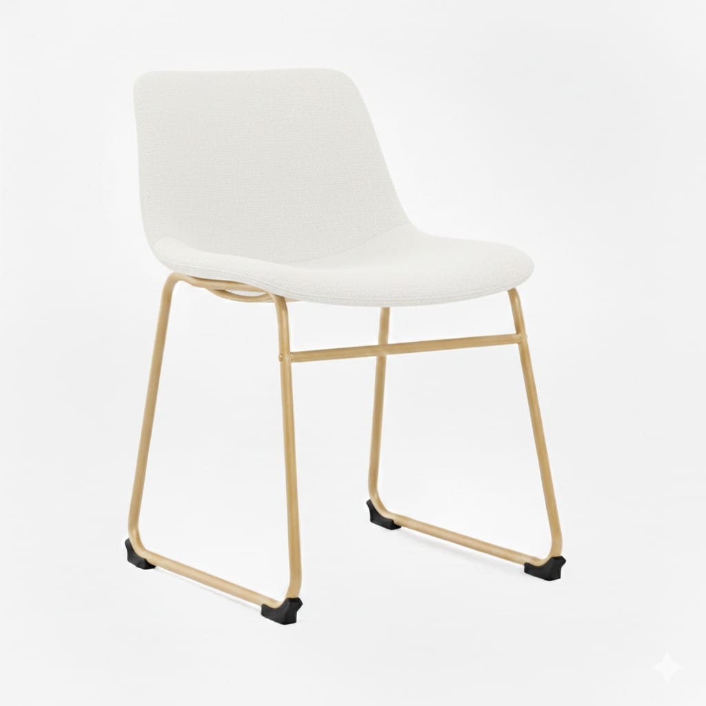 Cadeira Bruna Brusque Base Dourada 3 Cadeira Bruna Brusque Base Dourada - Imagem 3