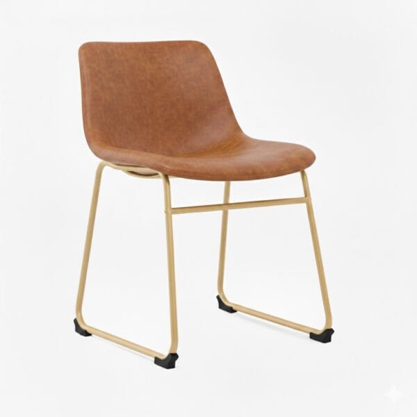 Cadeira Bruna Brusque Base Dourada