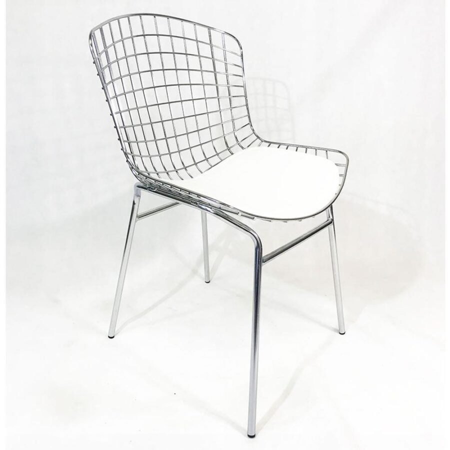 Cadeira Bertoia Tubular Cromada