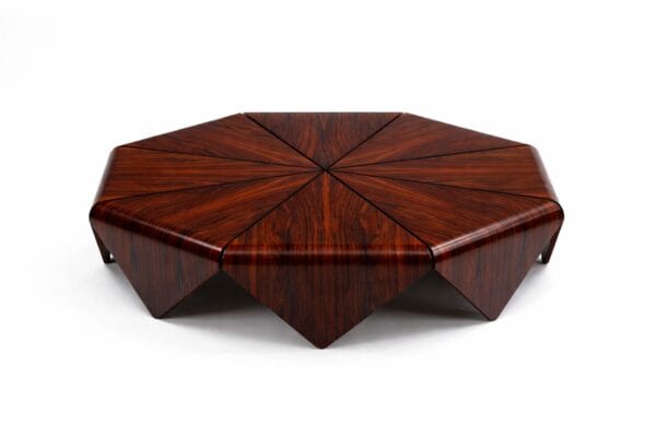 Mesa De Centro Petala 1,00 Jorge Zalszupin Jacarandá