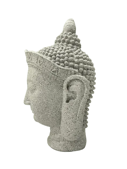 Cabeça Buda Com Coroa Cinza - Image 2