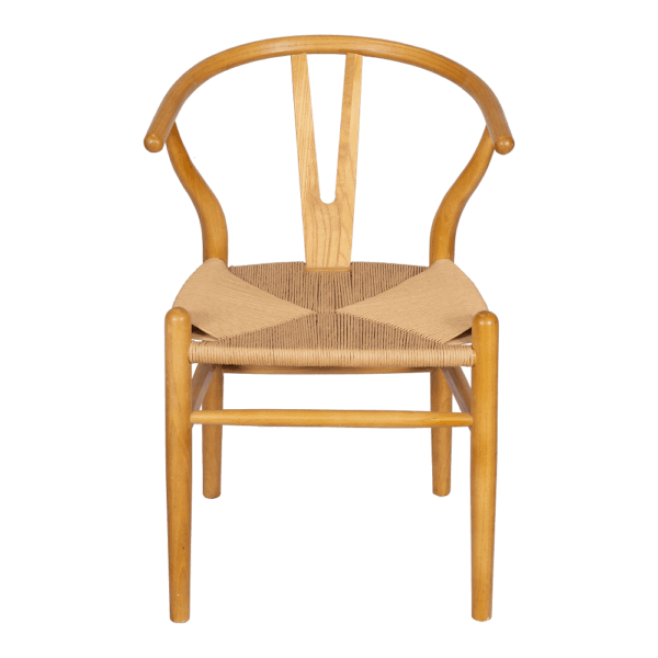 Cadeira Wishbone Madeira Assento Palha - Importada 6 cadeira wishbone palha madeira