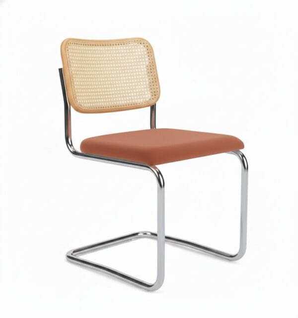 Cadeira Cesca Natural Sem Braço Assento Estofado