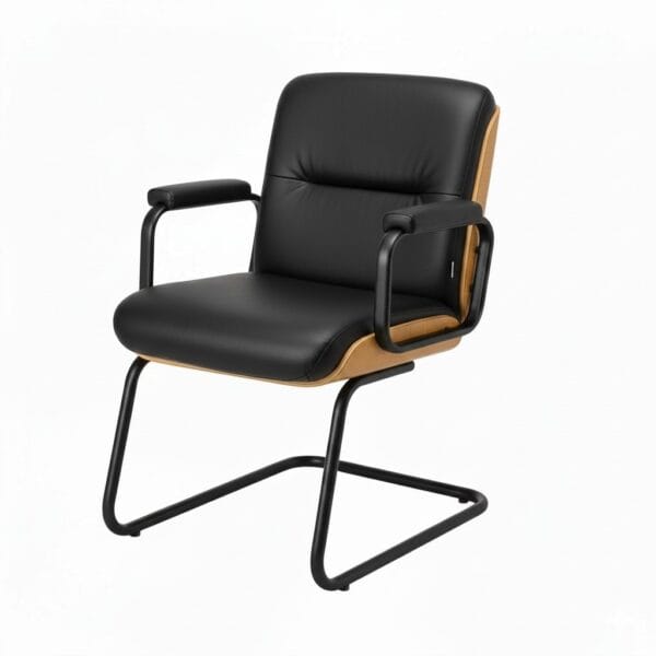 Cadeira Escritório Lavoro Baixa Fixa Preta