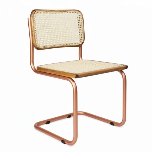 Cadeira Cesca Natural Sem Braço Pé Rose