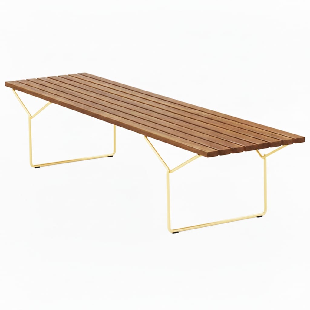 Banco Ripado Harry Bertoia Dourado 1,60 x 48 cm 1 Banco Ripado Harry Bertoia Dourado 1,60 x 48 cm