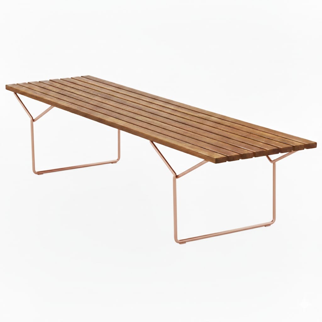 Banco Ripado Harry Bertoia Rose 1,80 x 48 cm 1 Banco Ripado Harry Bertoia Rose 1,80 x 48 cm