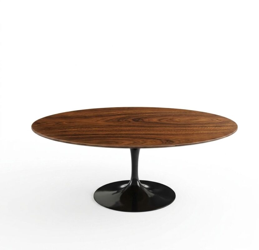 Mesa Saarinen Tulip Jantar Madeira Pau Ferro 18mm Oval 1,60x0,90cm 10 1780081931458 he33lo3yl4